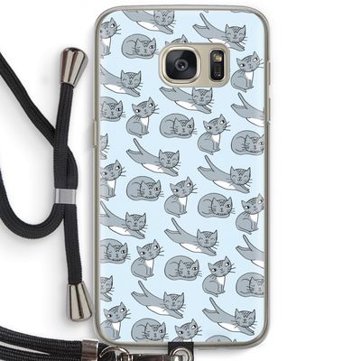 Poezen: Samsung Galaxy S7 Transparant Hoesje met koord
