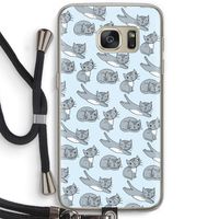 Poezen: Samsung Galaxy S7 Transparant Hoesje met koord