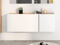 Dressoir FABIAN 3 deuren wit/navarra eik