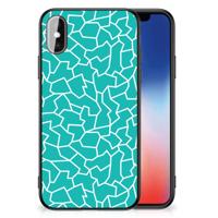 iPhone X | Xs Leuk Telefoonhoesje Cracks Blue iPhone X | Xs Leuk Telefoonhoesje Cracks Blue