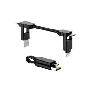 inCharge X l Alles in één kabel voor o.a. iPhone, Android, USB C en meer - Black