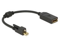 Delock 62638 Adapter mini DisplayPort 1.2 male met schroef > DisplayPort female 4K zwart