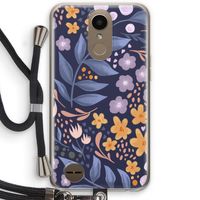 Flowers with blue leaves: LG K10 (2017) Transparant Hoesje met koord