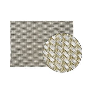 2x Placemats lichtbruin geweven/gevlochten 45 x 33 cm