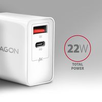 AXAGON ACU-PQ22W USB-oplader Thuis Aantal uitgangen: 2 x USB-A, USB-C USB Power Delivery (USB-PD), Qualcomm Quick Charge 2.0, Qualcomm Quick Charge 3.0 - thumbnail