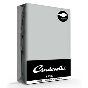 Cinderella Splittopper Hoeslaken Basic Percaline Light Grey-200 x 200 cm