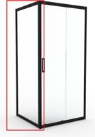 Saqu Sturdy zijwand incl. antikalk 100x200cm mat zwart