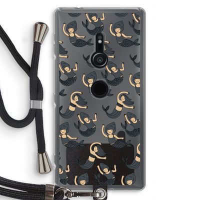 Zeemeermin: Sony Xperia XZ2 Transparant Hoesje met koord