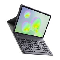 Basey Samsung Galaxy Tab S6 Lite Hoes Toetsenbord Hoesje Keyboard Case Cover - Zwart