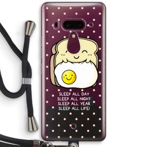 Sleep All Day: HTC U12+ Transparant Hoesje met koord