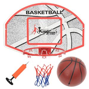 VidaXL 5-delige Basketbalset wandmontage 66x44,5 cm