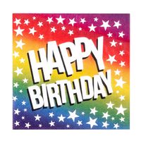 Servetten Happy Birthday Rainbow (20st) - thumbnail