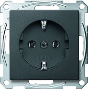 Merten stopcontact enkel antraciet 2300-0414 kinderveilig