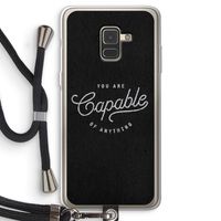 Capable: Samsung Galaxy A8 (2018) Transparant Hoesje met koord Capable: Samsung Galaxy A8 (2018) Transparant Hoesje met koord