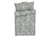 LIVARNO home Dekbedovertrek 200 x 200 cm (Bloemen groot/groen)