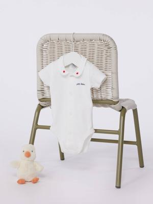 Babybody met korte mouwen PETIT BATEAU wit