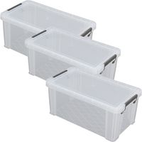 Allstore Opbergbox - 5x stuks - 7,5 liter - Transparant - 25 x 19 x 16 cm - thumbnail