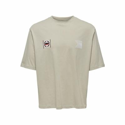 Heren-T-Shirt met Korte Mouwen Only & Sons Onslenny Ovz Element Grijs - Maat: L
