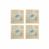 Sushi set DKD Home Decor 14,5 x 14,5 x 31 cm Blauw Wit Keramiek Orientaals (16 Onderdelen)