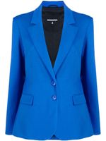 Patrizia Pepe blazer en flanelle à deux boutons - Bleu