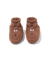 HEMA Newborn sloffen gebreid hond bruin (bruin)
