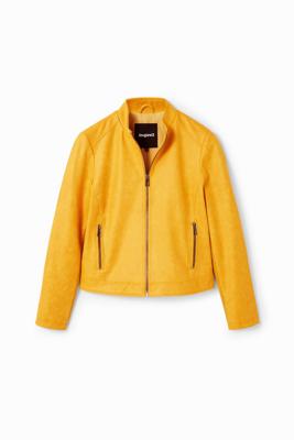 Slim fit bikerjack - YELLOW - L