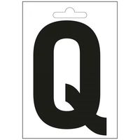 Nautic letter Q zwart 100 mm.