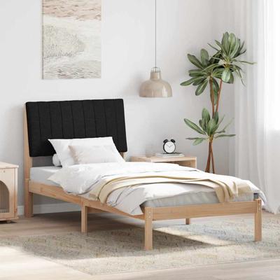 Bedframe met hoofdeinde Bruin 90 x 190 cm Stof