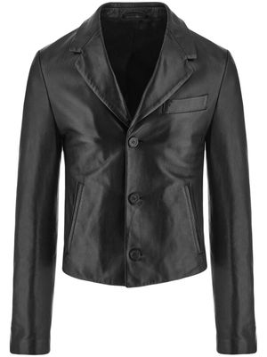 Ferragamo blazer cintré à simple boutonnage - Noir