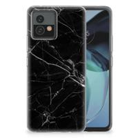 Motorola Moto G72 | TPU | Siliconen hoesje | Marmer Zwart - Origineel Cadeau Vader