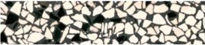 Plint Terre d'Azur Granito 7,5x40 cm Wit / Zwart Mat 1 ST