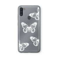 White butterfly: Samsung Galaxy A11 Transparant Hoesje