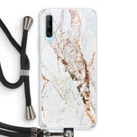 Goud marmer: Huawei P Smart Pro Transparant Hoesje met koord