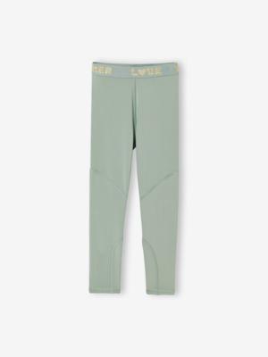 Essentiële legging voor meisjes saliegroen