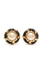 CHANEL Pre-Owned boucles d'oreilles clip à perles (années 1970)