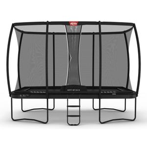 BERG Trampoline Ultim Champion met Veiligheidsnet - Safetynet Deluxe XL - Regular - 410 x 250 cm - Zwart