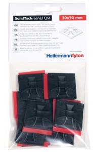 HellermannTyton QM30APT-I-PA66-BK Bevestigingssokkel Zelfklevend, Schroefbaar 151-02660 Halogeenvrij, Siliconenvrij Zwart 10 stuk(s)