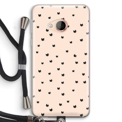 Kleine kattenkopjes: HTC U Play Transparant Hoesje met koord