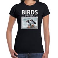 Papegaaiduikers t-shirt met dieren foto birds of the world zwart voor dames - thumbnail