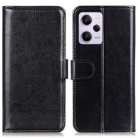 Xiaomi Redmi Note 12 Pro Wallet Case met Magnetische Sluiting - Zwart