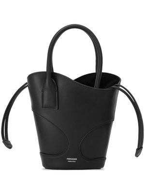 Ferragamo sac cabas à logo imprimé - Noir