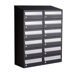 Allux Hive Set 2-Breed, 6-Hoog Met Dak Zwart - 40030070_2x6d