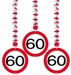 Hangdecoratie verkeersbord &apos;60&apos;