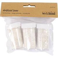Creativ Company Kunstsneeuw, wit glitter, 3x27 ml/ 1 doos