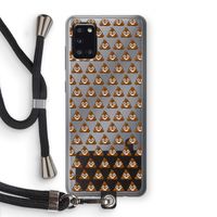 Poop emoji: Samsung Galaxy A31 Transparant Hoesje met koord