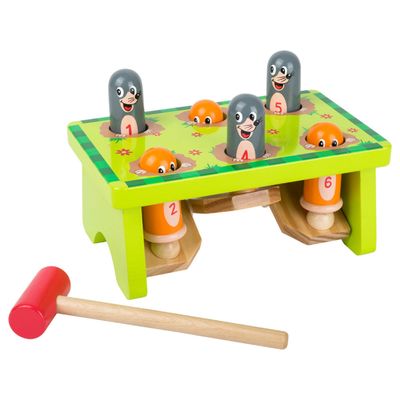 Small Foot - houten hamerbank mollen