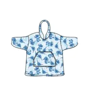 Disney Lilo & Stitch hoodie poncho bloemen maat XS - L - polyester