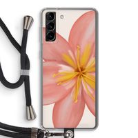 Pink Ellila Flower: Samsung Galaxy S21 Plus Transparant Hoesje met koord