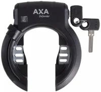 Ringslot Axa Defender - glanzend zwart + Bosch 2 rack cilinder (werkplaatsverpakking)