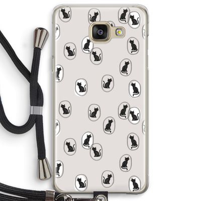 Miauw: Samsung Galaxy A5 (2016) Transparant Hoesje met koord